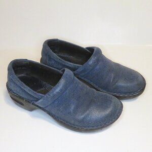 B.O.C Born Concepts Peggy Clog Women's Soft Blue Textured Design Size 7